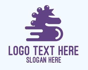 Diving - Fast Violet Seahorse logo design