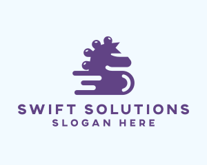 Swift - Fast Racing Seahorse logo design