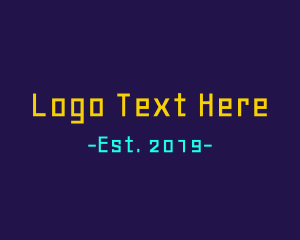 Gamer - Arcade Technology Text Font logo design