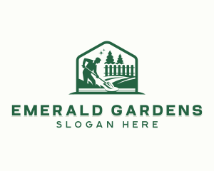 Landscaping Gardener Backyard logo design