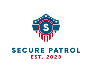 Patrol - Patriotic American Shield Crest logo design