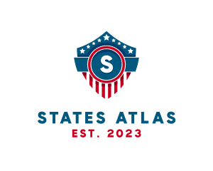 Patriotic American Shield Crest logo design