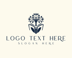 Library - Knowledge Tree Book logo design