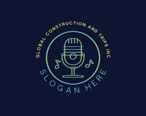 Artist - Music Microphone Podcast logo design