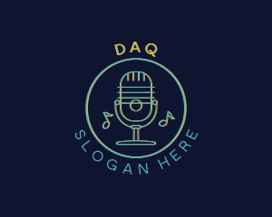 Creative - Music Microphone Podcast logo design