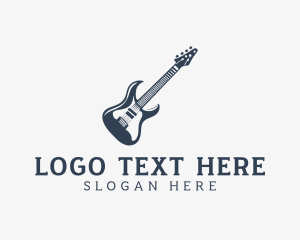String Instrument - Guitarist Electric Guitar Music logo design