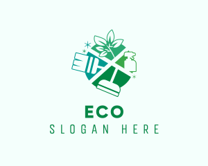Sweeper - Green Clean Sanitation logo design