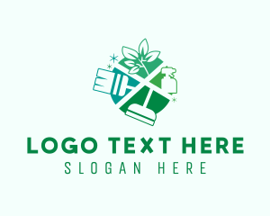 Clean - Green Clean Sanitation logo design