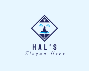 Water Sports - Nautical Sailboat Marine logo design