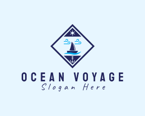 Nautical Sailboat Marine logo design