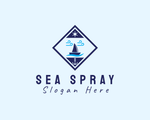 Nautical Sailboat Marine logo design