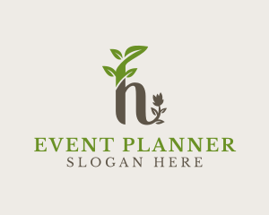 Flower Plant Letter H Logo