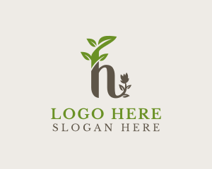 Dermatology - Flower Plant Letter H logo design