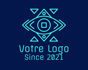 Agency - Geometric Futuristic Eye logo design