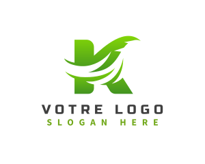 Leaves - Letter K Air Conditioning logo design