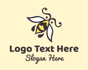 Hornet - Honey Bee Insect logo design