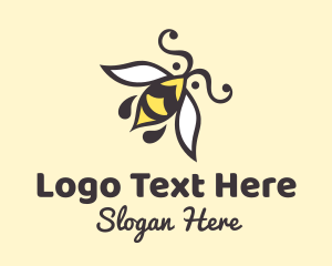 Wasp - Honey Bee Insect logo design