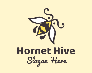 Hornet - Honey Bee Insect logo design