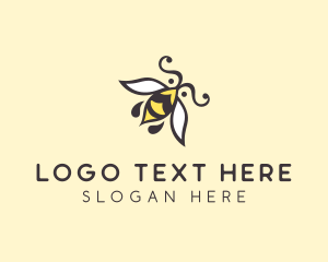 Insect - Honey Bee Insect logo design