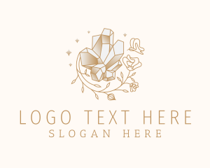 Glam - Gold Crystal Jewelry logo design