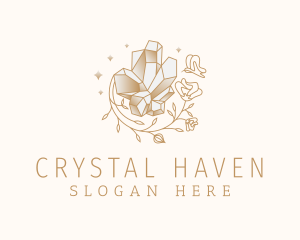 Gold Crystal Jewelry logo design