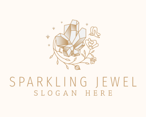 Gold Crystal Jewelry logo design