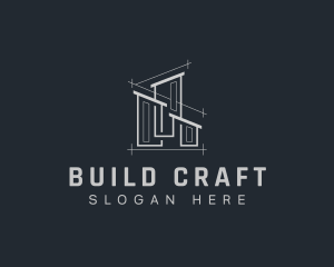 Building Blueprint Draftsman logo design