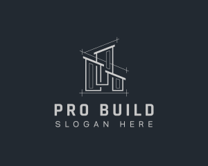 Building Blueprint Draftsman logo design