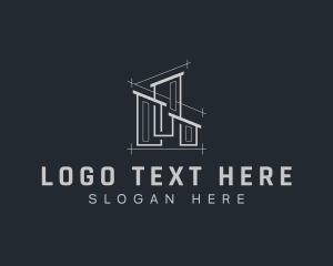 Structure - Building Blueprint Draftsman logo design