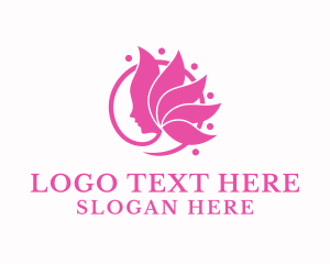Woman - Beauty Flower Spa logo design