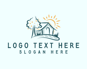 Tree - Home Landscaping  Lawn logo design