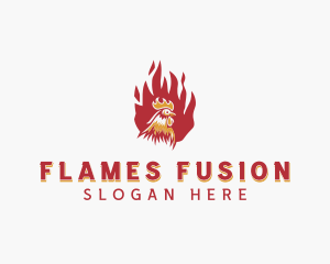 Flame Chicken Grill logo design