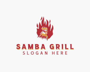 Flame Chicken Grill logo design