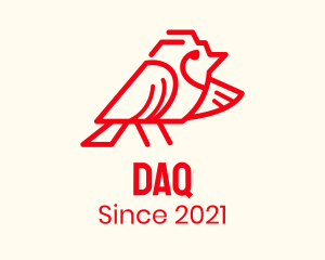 Birdhouse - Red Sparrow Bird logo design