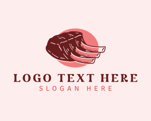 Beef Steak Meat Logo