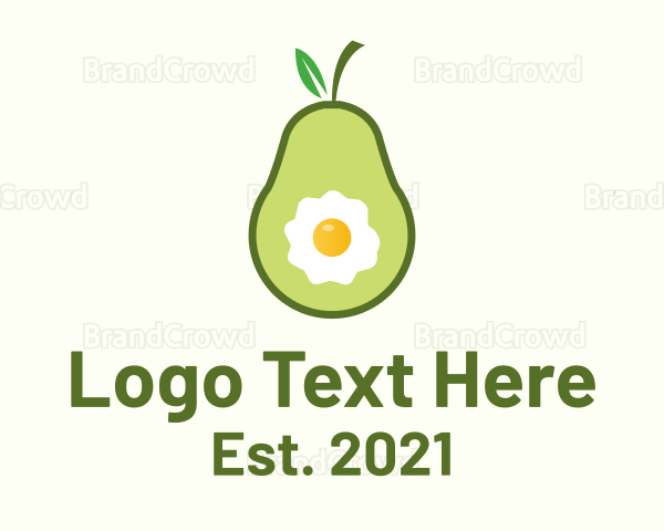 Egg Avocado Breakfast Logo