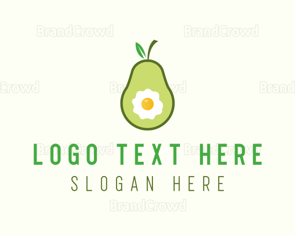 Egg Avocado Food Logo