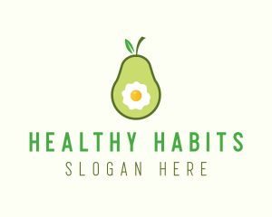 Egg Avocado Food logo design