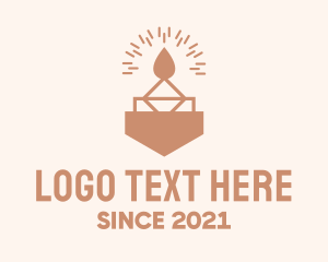 Lamp - Boho Candle Ornament logo design