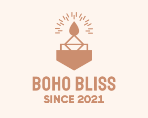 Boho Candle Ornament  logo design