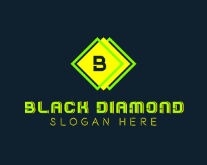 Neon Diamond Night Club logo design