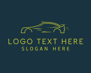 Driving - Green Car Motorsport logo design