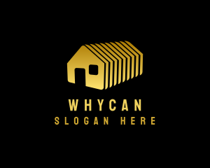 Factory - Gold Warehouse Home logo design