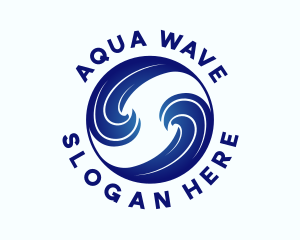 Ocean Water Wave logo design
