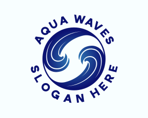 Ocean Water Wave logo design