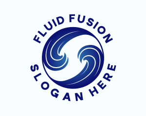 Ocean Water Wave logo design