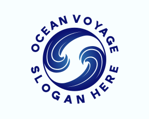 Ocean Water Wave logo design