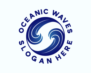 Ocean Water Wave logo design