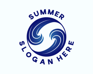 Ocean Water Wave logo design