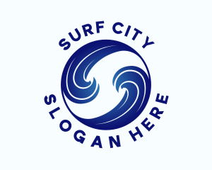 Ocean Water Wave logo design